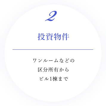 2 投資物件ワンルームなどの区分所有からビル1棟まで